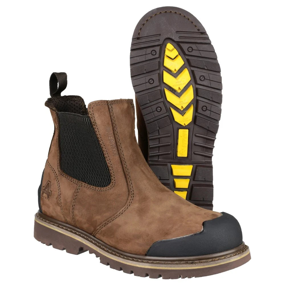 Amblers Safety S3 Waterproof Brown Work Boots