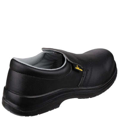 Amblers Safety Esd Micro Fibre Slip on Black Shoe