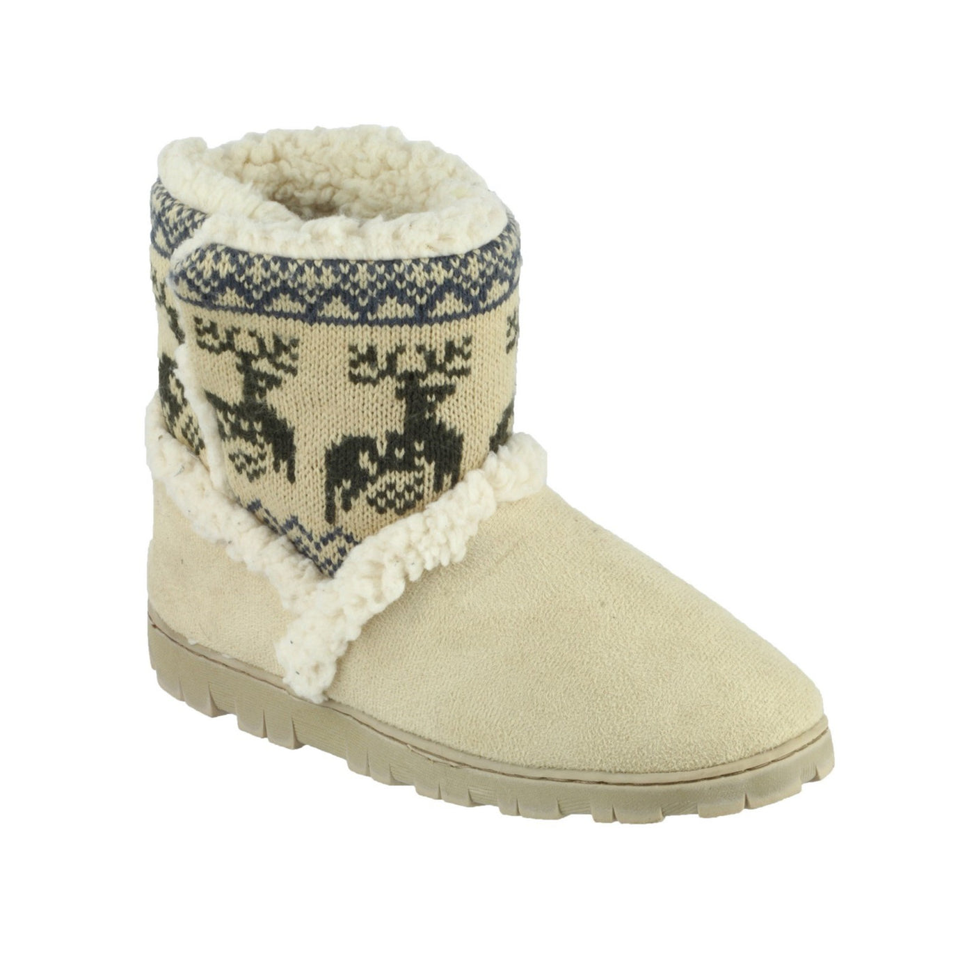 Mirak Denmark Faux Fur Lined Kids Suitable Loose Boot Slippers