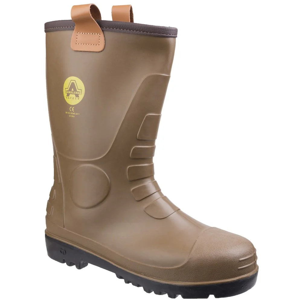 Amblers Safety Tan Pvc Rigger Light Brown Boot