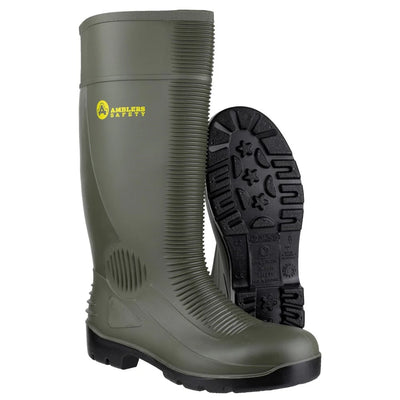 Amblers Safety Wellington Toe Lightweight Waterproof Green Boot