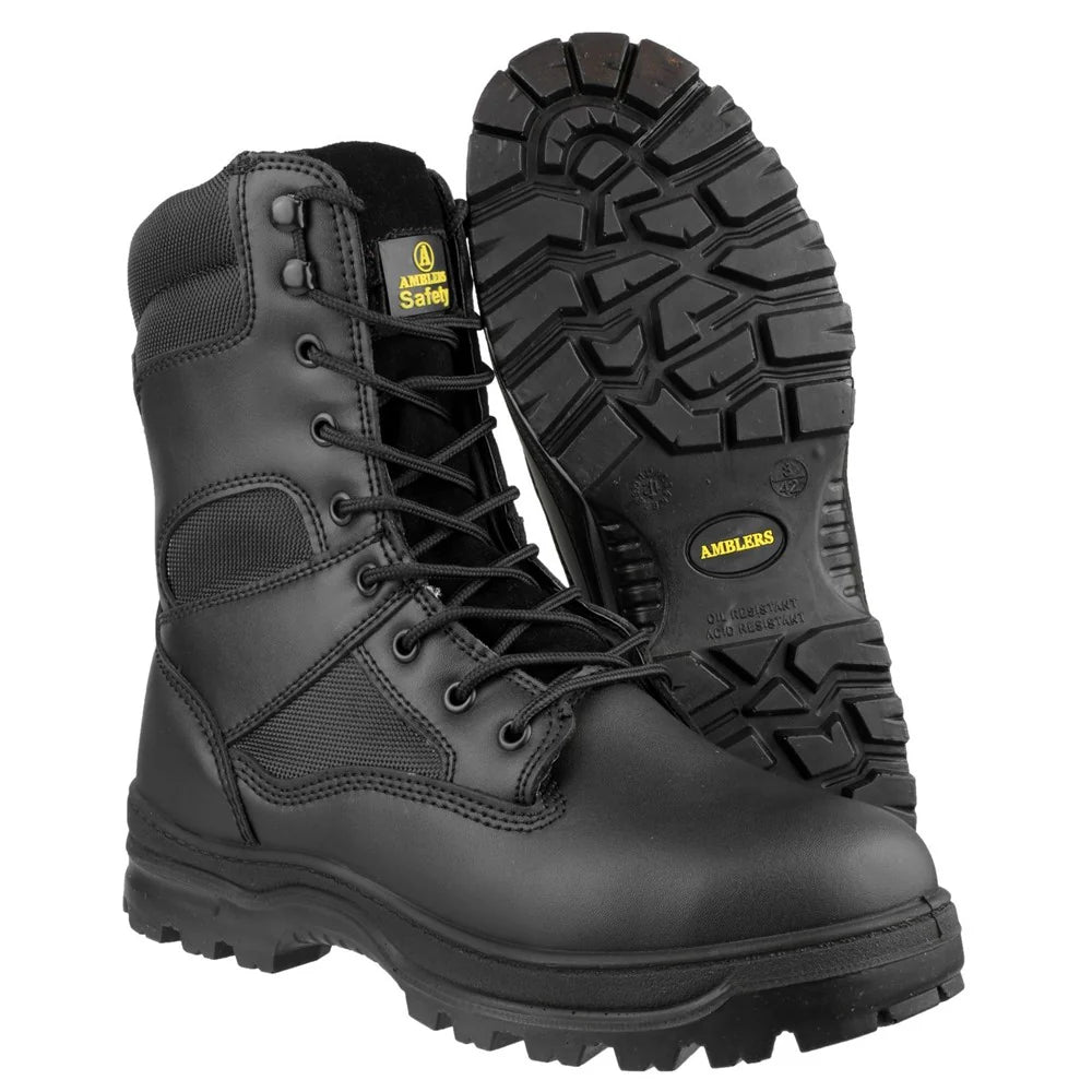 Amblers Safety Men's S3 Steel Toe Cap Src Side Zip Black Boot