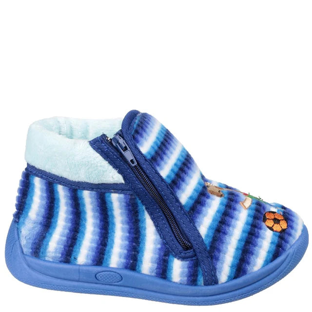 Mirak Childrens Safari Zip Up Bootie Slipper