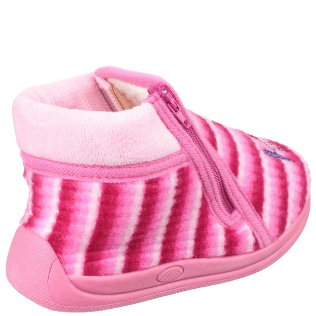 Mirak Childrens Safari Zip Up Bootie Slipper