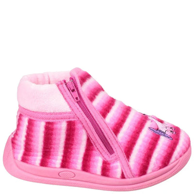 Mirak Childrens Safari Zip Up Bootie Slipper