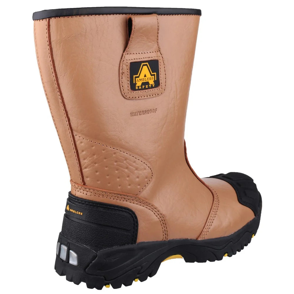 Amblers Safety S3 Waterproof Rigger Tan Boot