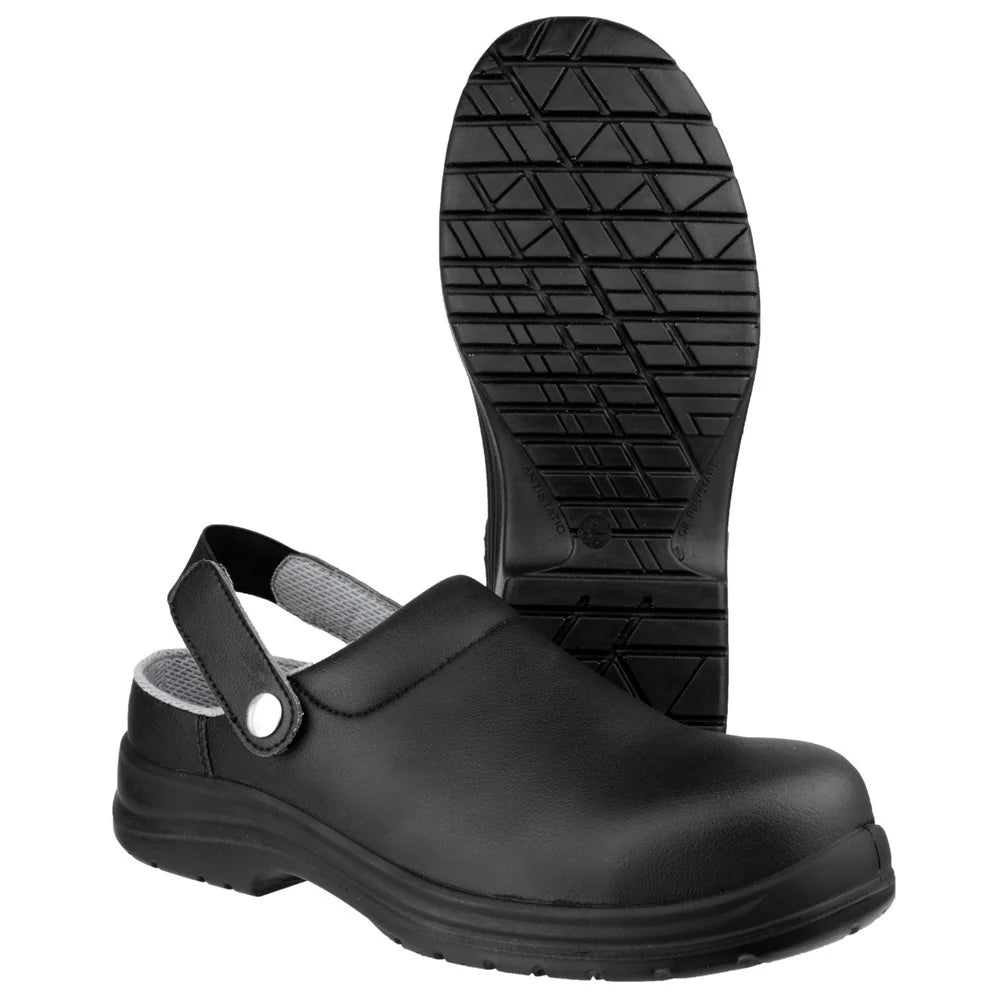 Amblers Safety Unisex Black Clog