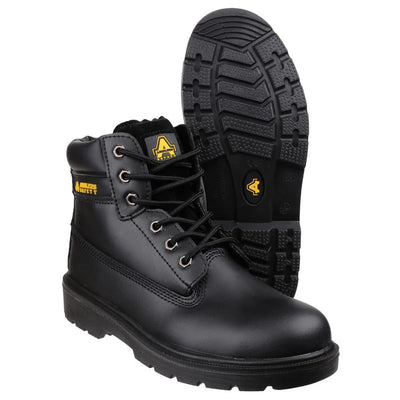 Amblers Safety Men's Slip Resistant Src Lace Up Black Boot