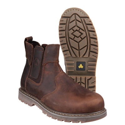 Amblers Safety Mens Leather Sbp Dealer Brown Boot