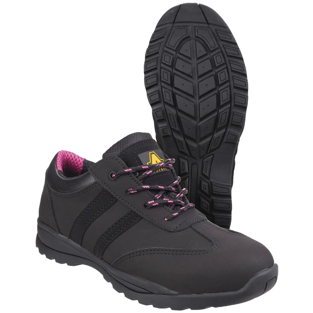 Amblers Safety Sophie Ladies Safety Black/Pink Shoe