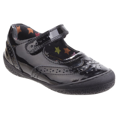 Hush Puppies Rina Patent Black School Shoes