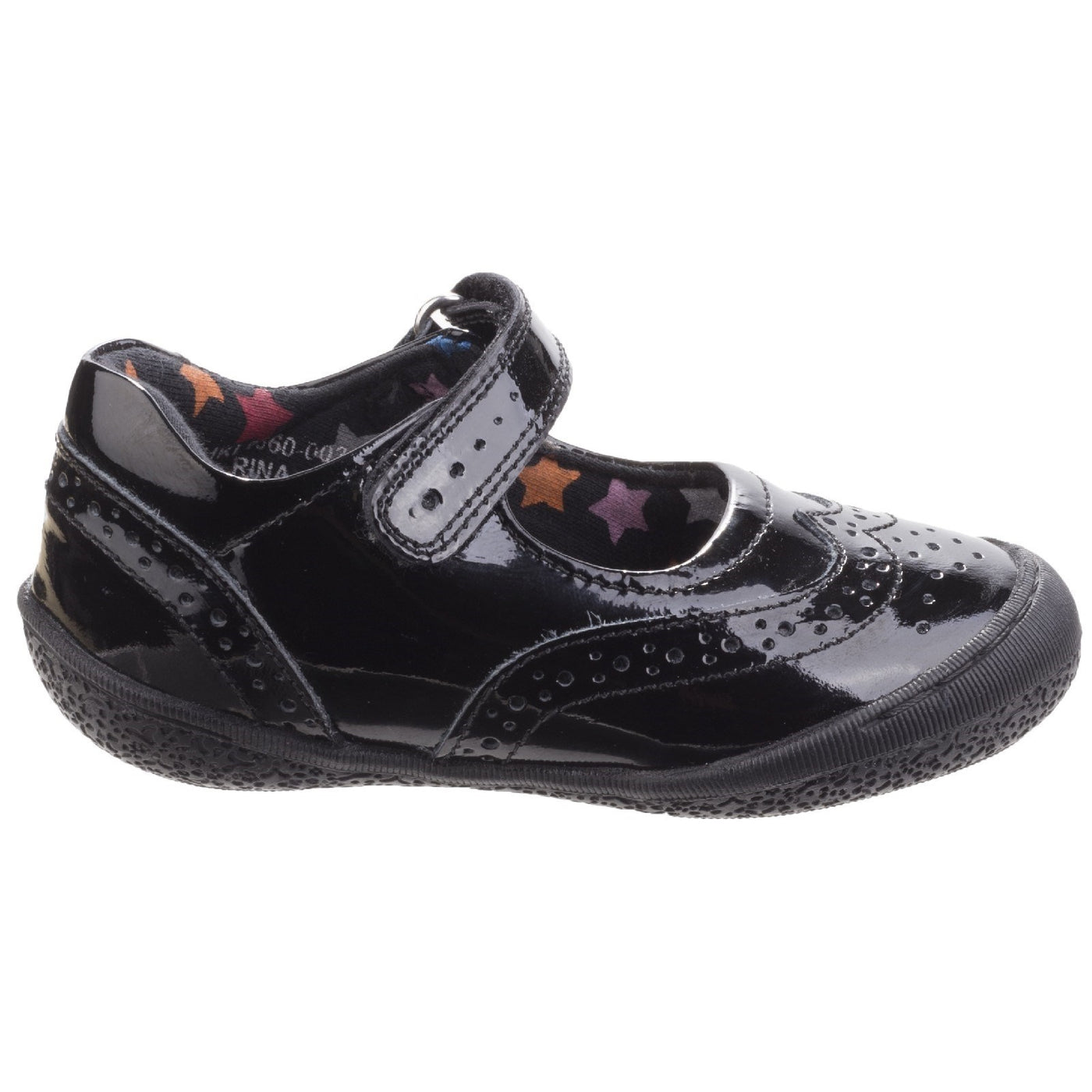 Hush Puppies Rina Patent Black School Shoes