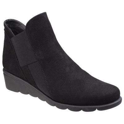 The Flexx Jump Slip On Ankle Black Boot