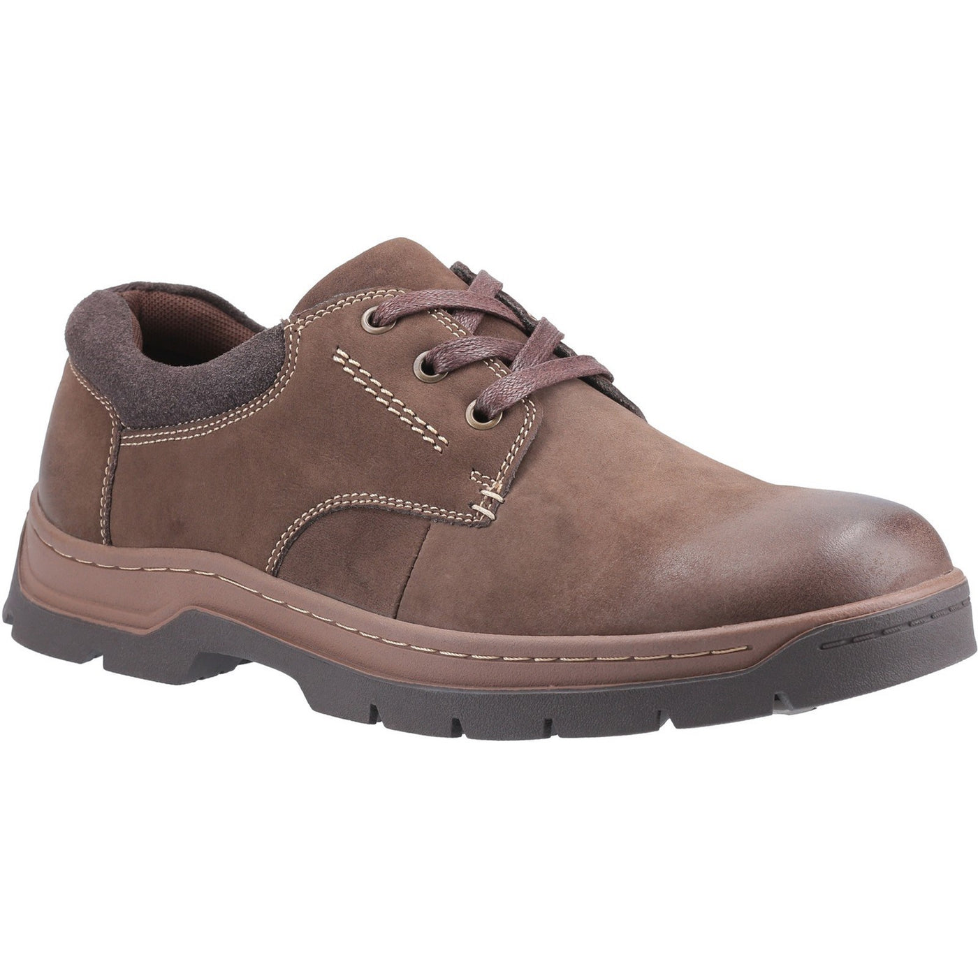 Cotswold Thickwood Mens Leather Lace Brown Shoes
