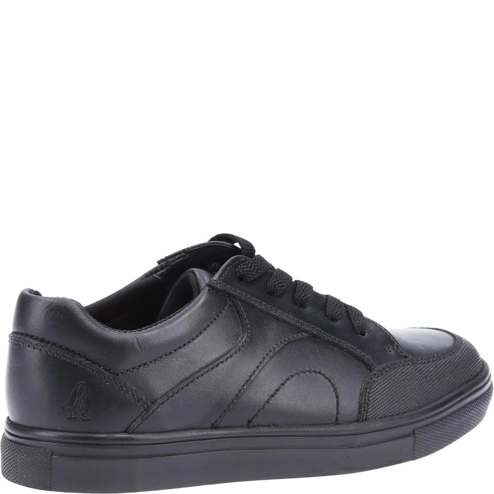 Hush Puppies Shawn Boys Black Junior School Shoes