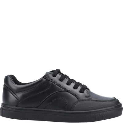 Hush Puppies Shawn Boys Black Junior School Shoes