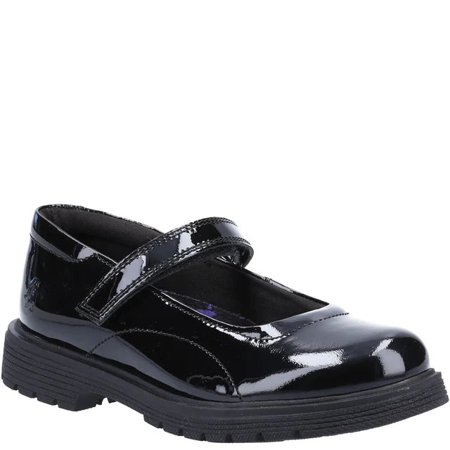 Hush Puppies Girls Black Tally Light Up Unique school shoe