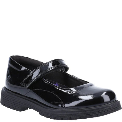 Hush Puppies Black Tally Patent Women's Soft Toe Platform Shoes