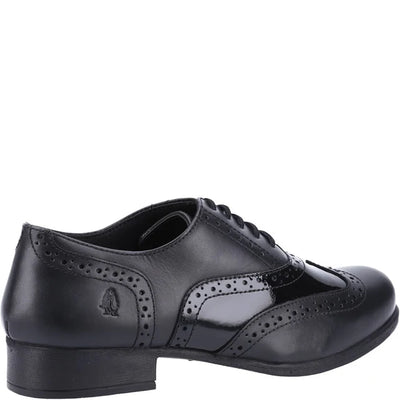 Hush Puppies Brogue Kada Leather Mix Jnr Meghan Girls School Shoes