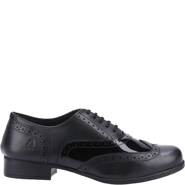 Hush Puppies Brogue Kada Leather Mix Jnr Meghan Girls School Shoes