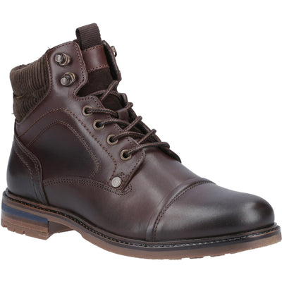 Dune Candor Mens Leather Worker Brown Boot