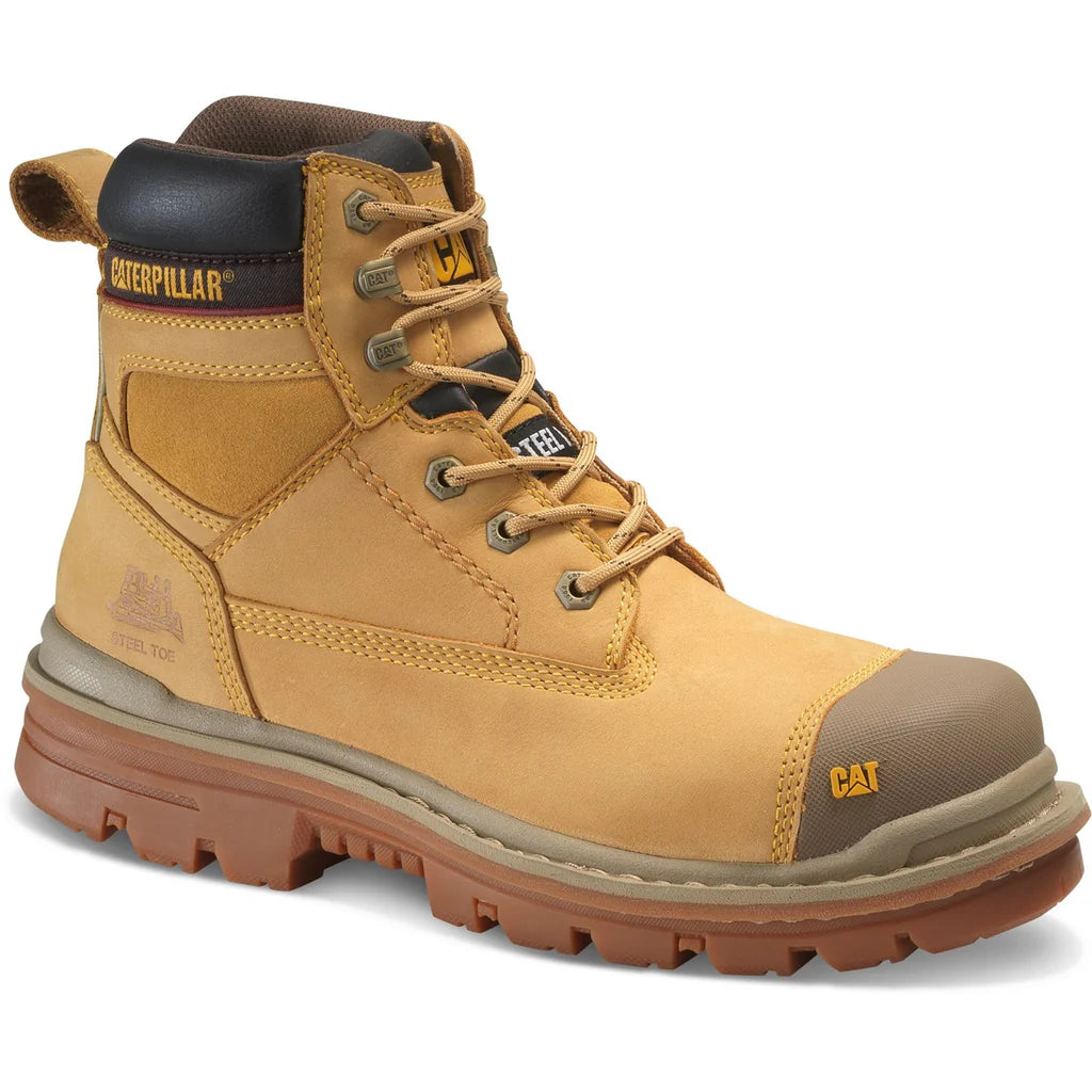 Caterpillar Men's Gravel Water Resistant Lace Up Safety Boots (Honey)