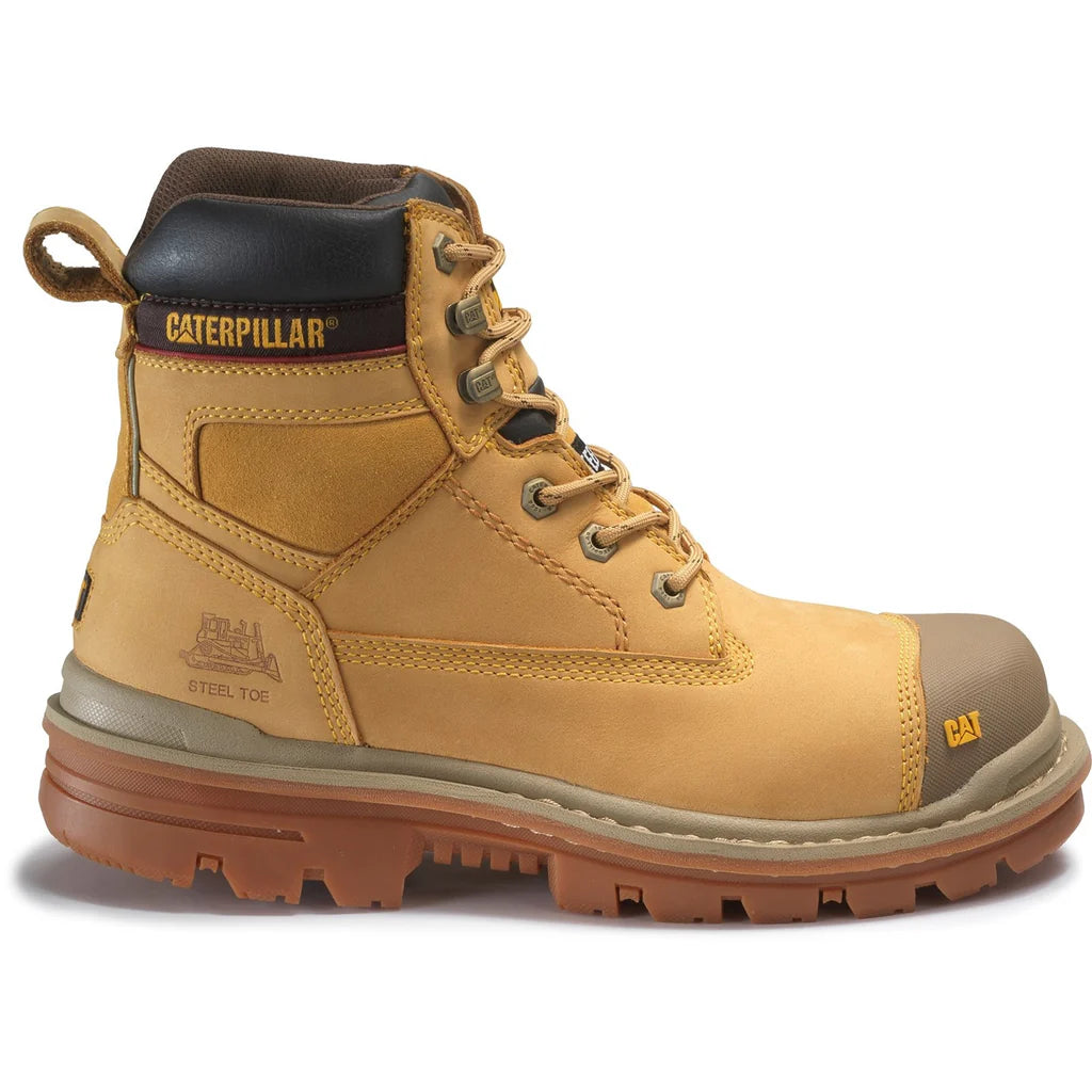 Caterpillar Men's Gravel Water Resistant Lace Up Safety Boots (Honey)