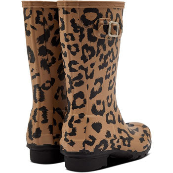 Hunter Brown Hybrid Rain Wellies for Big Kids