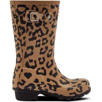 Hunter Brown Hybrid Rain Wellies for Big Kids