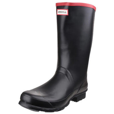 Hunter Mens Argyll Short Knee Rain Black Boots