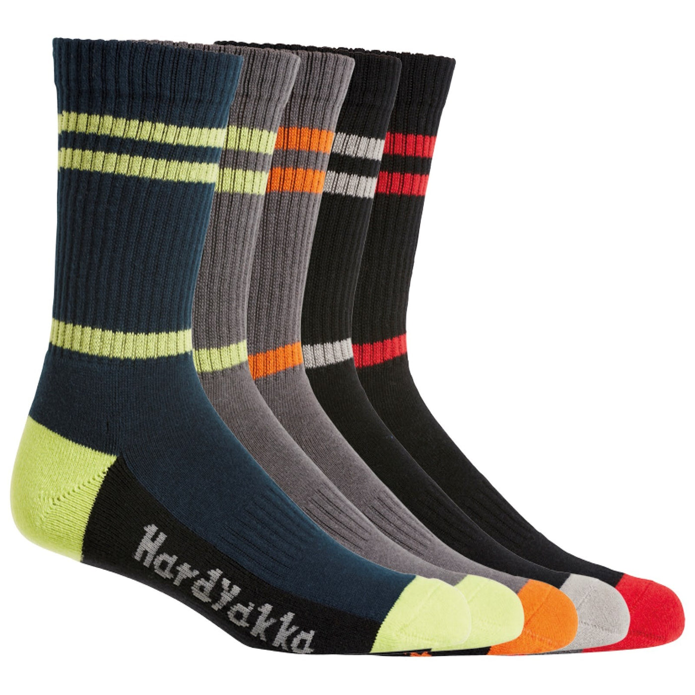 Hard Yakka Mens Crew Work Multi-Coloured Workwear Socks