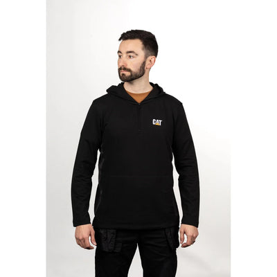 Caterpillar Coolmax Mens Polo Long Sleeve Hoodie