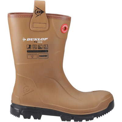 Dunlop Rigpro Purofort Lined Safety Boot - Brown Black