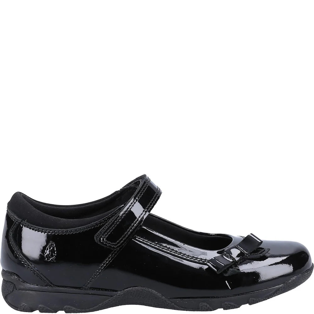 Hush Puppies Carrie Gioia Senior Black Rhiannon School Shoe