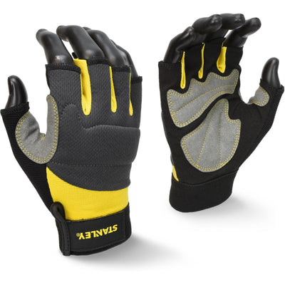 Stanley Large Breathable Fingerless Performance Work Gloves for Site Use