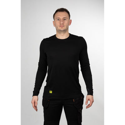 Helly Hansen Lifa Black Long-Sleeve Base Layer Crewneck