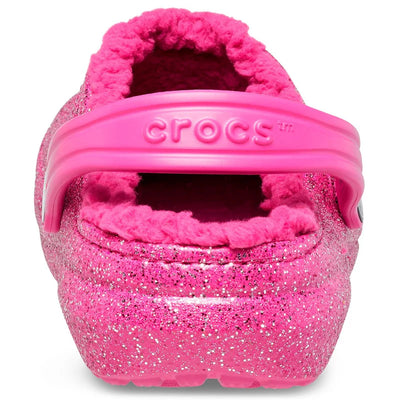 Crocs Toddlers' Classic Glitter Lazy style Lined Clog comfort slipper