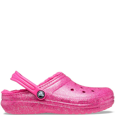 Crocs Toddlers' Classic Glitter Lazy style Lined Clog comfort slipper