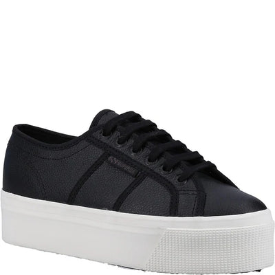 Superga Tumbled-Leather Women Sneakers Oversized Soles