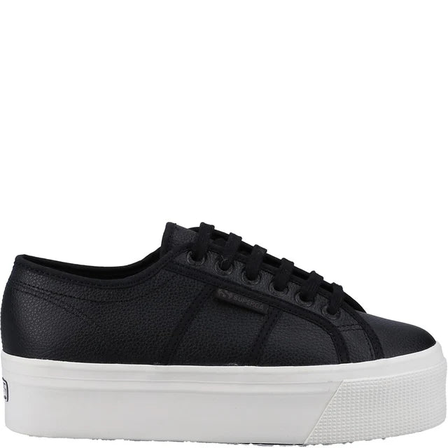 Superga Tumbled-Leather Women Sneakers Oversized Soles