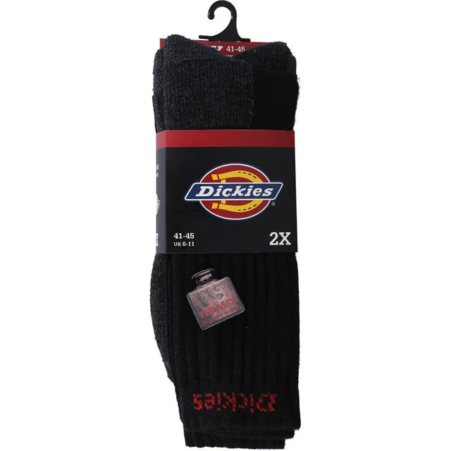 Dickies Industrial Work Reinforced Calf-Length Sock Black