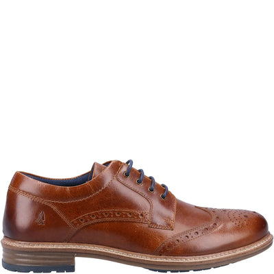 Hush Puppies Brogue Vaughn Wing Tip Men's Tan Lace Up Shoes