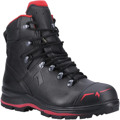 Haix Men's Trekker Pro 2.0 Black/Red Leather Waterproof Boots