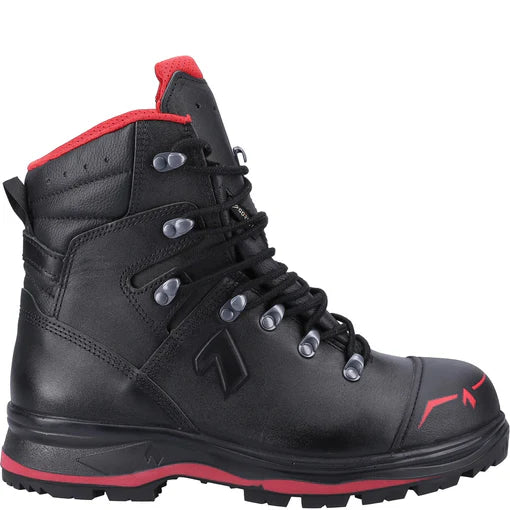 Haix Men's Trekker Pro 2.0 Black/Red Leather Waterproof Boots