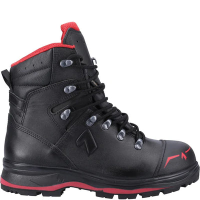 Haix Men's Trekker Pro 2.0 Black/Red Leather Waterproof Boots