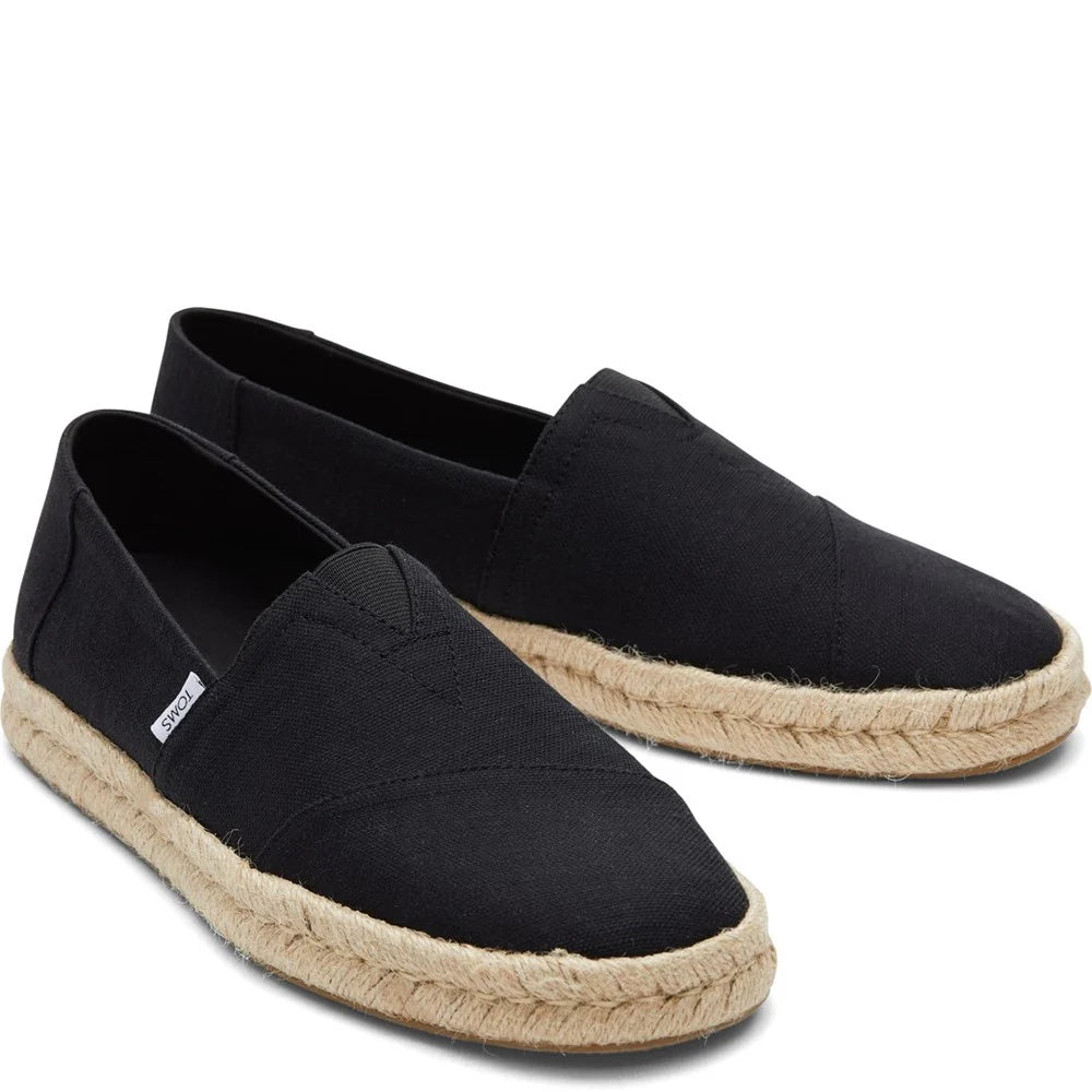 Toms Women Alpargata Rope Shoe in Black