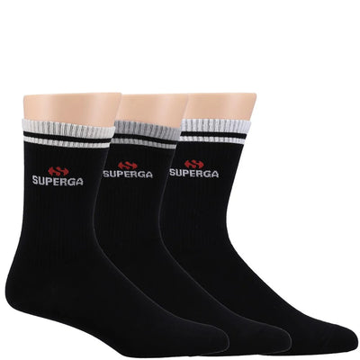 Superga Crew Champion Men's Black Socks