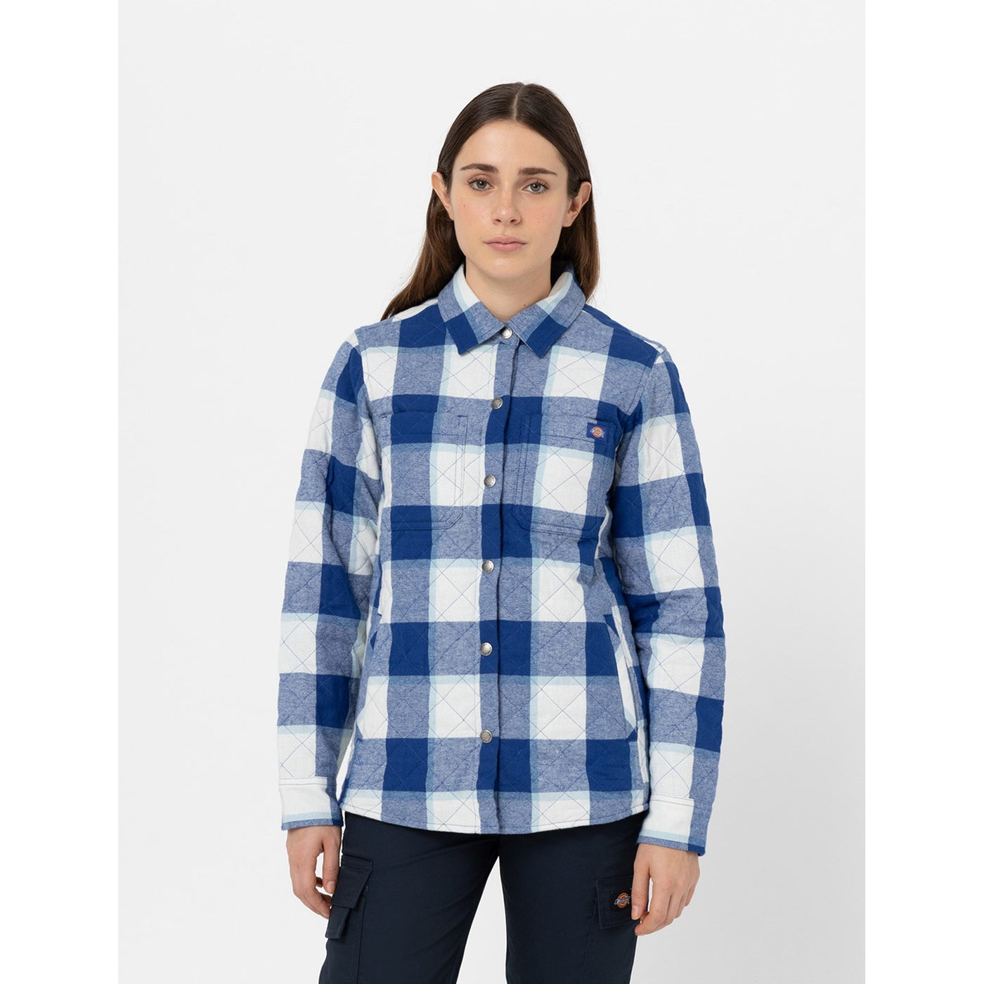 Dickies Flannel Womens Casual Shirt Jacket