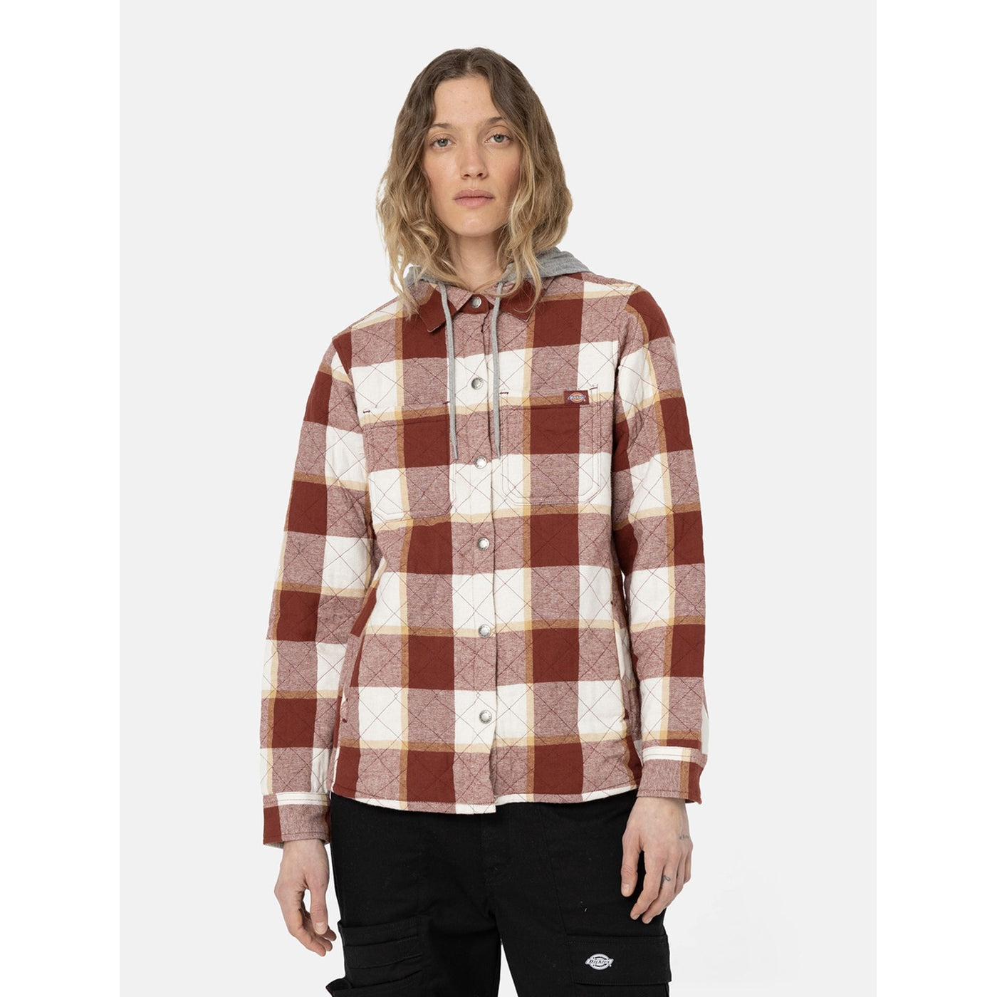 Dickies Flannel Womens Casual Shirt Jacket