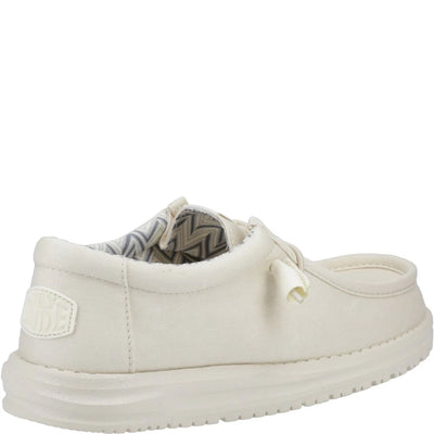 Heydude Wally Stretch Linen Natural Canvas Mens Shoes